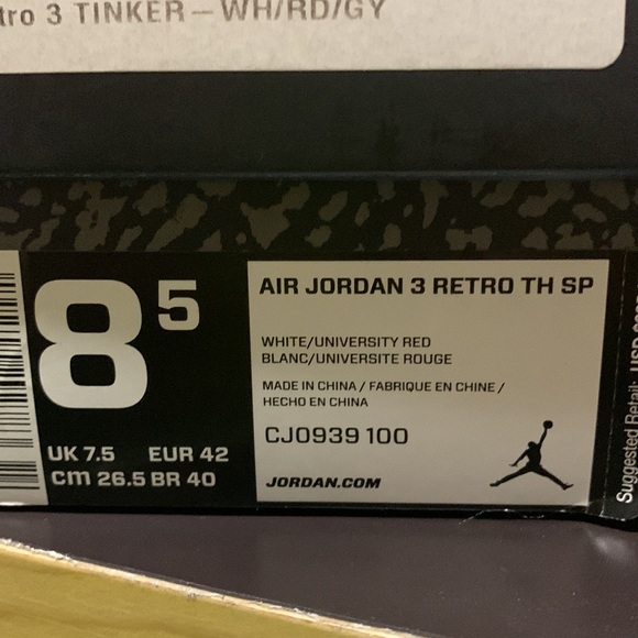 AIR JORDAN 3 Retro Tinker’s 🔥🔥 - Picture 7 of 8